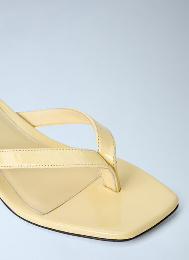 Toteme Naplack Heeled Flip Flops Yellow tot0265053
