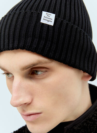 Human Made Ribbed Beanie Hat Black hmd0156023