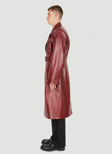 Prada 더블 브레스티드 트렌치 코트 레드 pra0150010