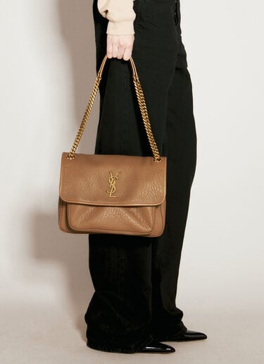 Saint Laurent 미디엄 니키 숄더백 브라운 sla0255114