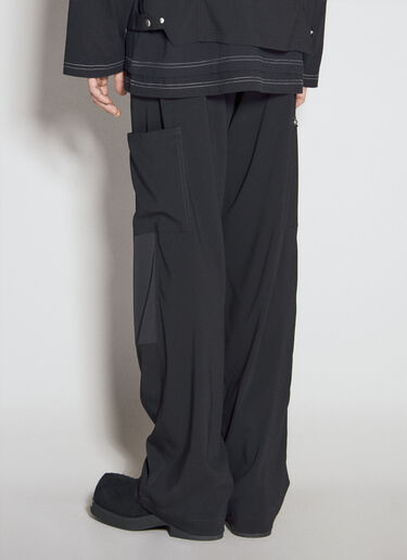 MM6 Maison Margiela 绉纱工装裤 黑色 mmm0155007
