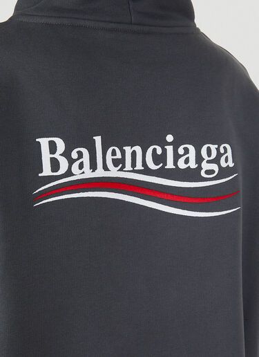 Balenciaga Logo Hooded Sweatshirt  Grey bal0247040