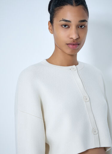 Cropped oversized cardigan TOTEME Cropped oversized cardigan White tot0264026