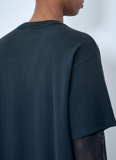 Acne Studios Layered Logo Embellished T-shirt Grey acn0363019