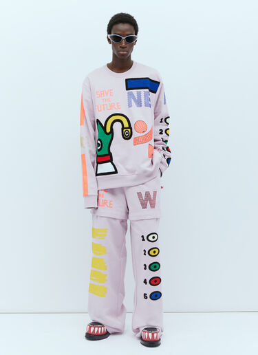 Colors By Numbers Sweatshirt Walter Van Beirendonck Colors By Numbers Sweatshirt Lilac wlt0154012