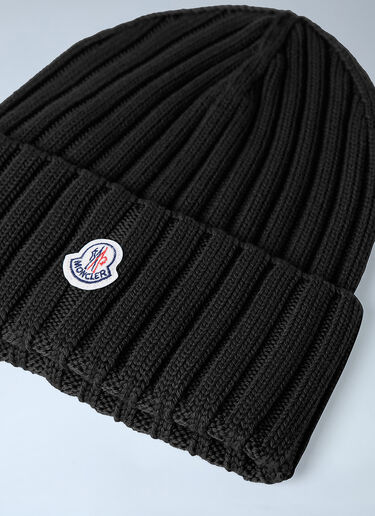 Moncler 徽标贴饰无檐便帽 黑色 mon0253029