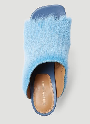 Ponyhair Mules Dries Van Noten Ponyhair Mules Blue dvn0253012