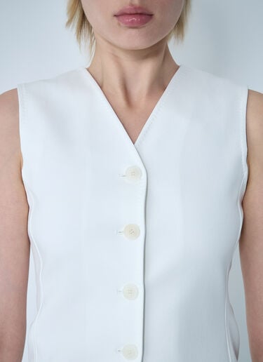 Max Mara Fornove Waistcoat White max0261006