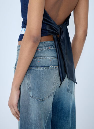 Jersey Halter Neck Top Alexander Wang Jersey Halter Neck Top Navy awg0260002