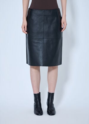 Toteme Paneled Leather Skirt Black tot0265065