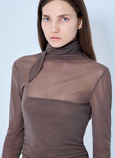 LN-CC® - Lemaire: Ballerina Foulard Top - Brown Lemaire Ballerina Foulard Top Brown lem0266012
