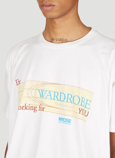 プルネック ショートスリーブTシャツ Martine Rose プルネック ショートスリーブTシャツ ホワイト mtr0154009