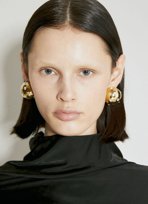 Marc Jacobs Rhinestone Dome Metal Earrings Silver mcj0254015