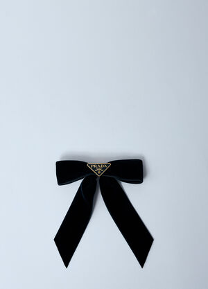 Prada Velvet Hair Clip Black pra0259011
