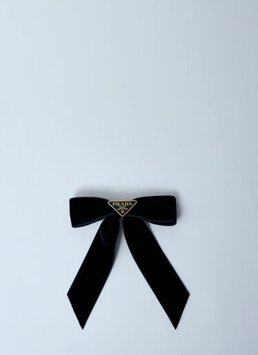 Prada Velvet Hair Clip Black pra0259011