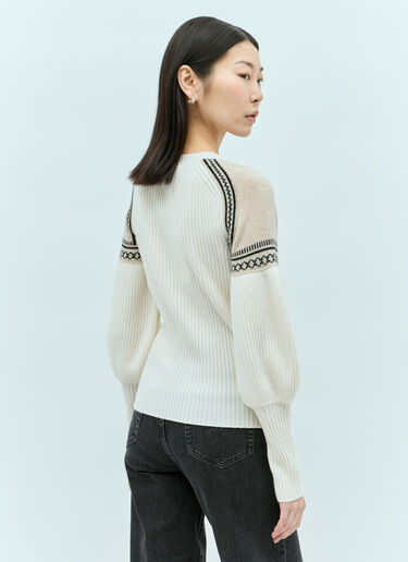 Max Mara Feminine Wool And Cashmere Sweater Cream max0255013