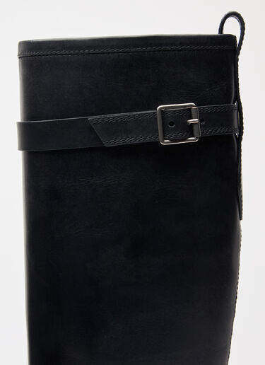 Saint Laurent River Leather Boots Black sla0257032