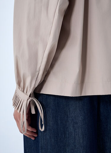 Gathered Neck Blouse Dries Van Noten Gathered Neck Blouse Beige dvn0263008