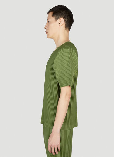 Homme Plissé Issey Miyake 褶裥 T 恤 绿色 hmp0152017