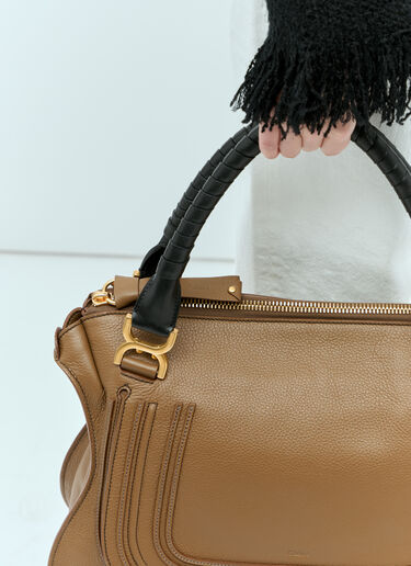 Chloé Large Marcie Double Tote Bag Brown chl0255048