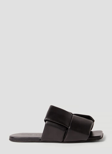 Bottega Veneta 패치 샌들 블랙 bov0252056