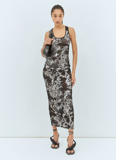 SAVAGE X DIESEL Fishnet-Sleep-Slip Dress Black dsf0258017