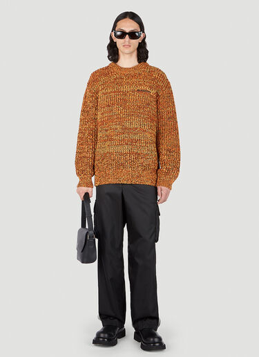 Embroidered Logo Sweater Burberry Embroidered Logo Sweater Orange bur0151025