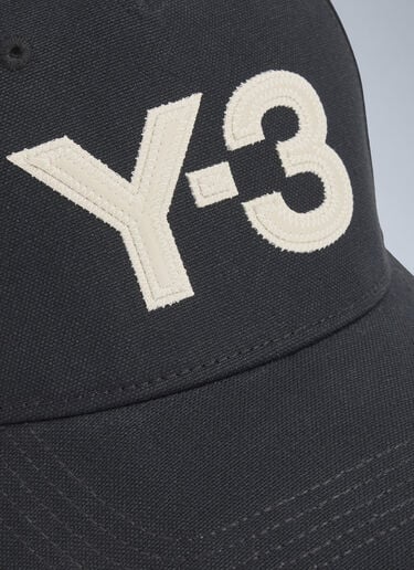 LN-CC® - Y-3: Embroidered Logo Cap - Black Y-3 Embroidered Logo Cap Black yyy0365002