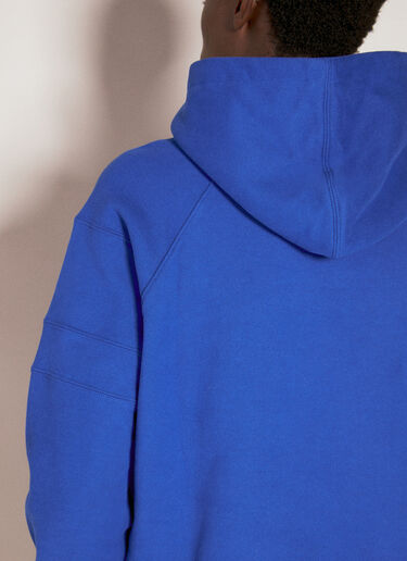Saint Laurent 徽标刺绣连帽运动衫 蓝色 sla0154001