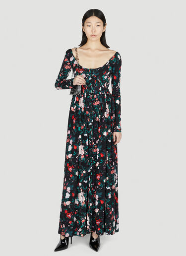 Rabanne Floral Dress Black pac0252051
