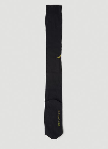Meryll Rogge 로고 자수 긴 양말 블랙 rog0250016