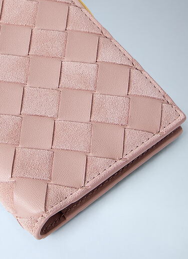 LN-CC® - Bottega Veneta: Intrecciato Small Bi-Fold Wallet - Pink Bottega Veneta Intrecciato Small Bi-Fold Wallet Pink bov0266026