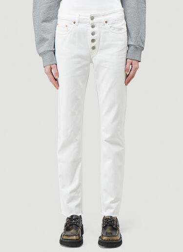 MM6 Maison Margiela Straight-Leg Jeans White mmm0244008
