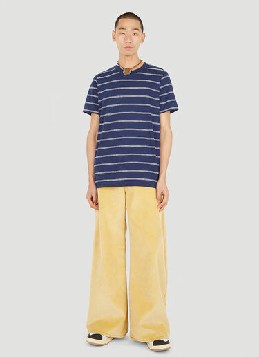 Marni Pack Of Three Striped T-Shirts Blue mni0151009