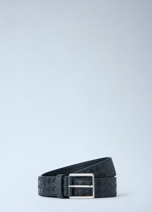 Bottega Veneta Woven Taurillon Leather Belt Black bov0165001
