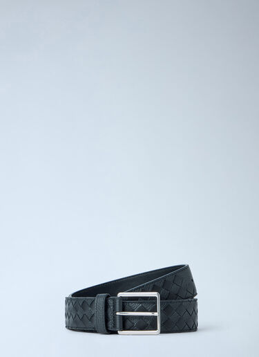 Bottega Veneta Woven Taurillon Leather Belt Black bov0165001