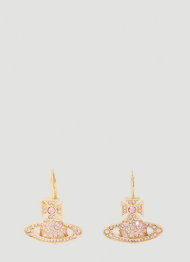Vivienne Westwood Francette 浅浮雕吊式耳环 金色 vvw0249083