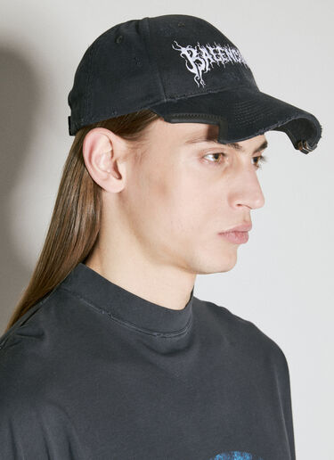 Balenciaga DIY Metal Outline Baseball Cap Black bal0355006