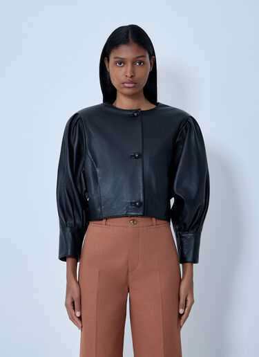 Cropped Collarless Jacket Chloé Cropped Collarless Jacket Black chl0263046