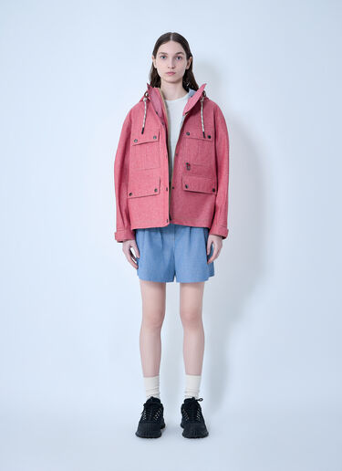 Moncler Grenoble High-Waisted Pleated Shorts Blue mog0264005