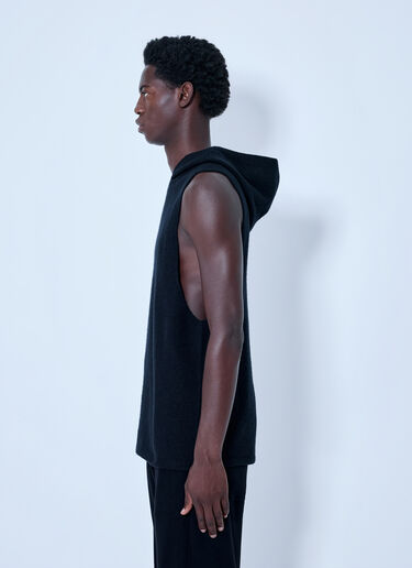 LN-CC® - Rick Owens: Hooded Tank Top - Black Rick Owens Hooded Tank Top Black ric0166013