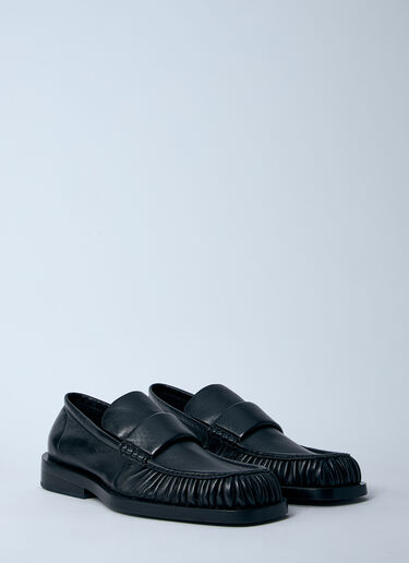 Jil Sander 주름진 가죽 로퍼 블랙 jil0161008