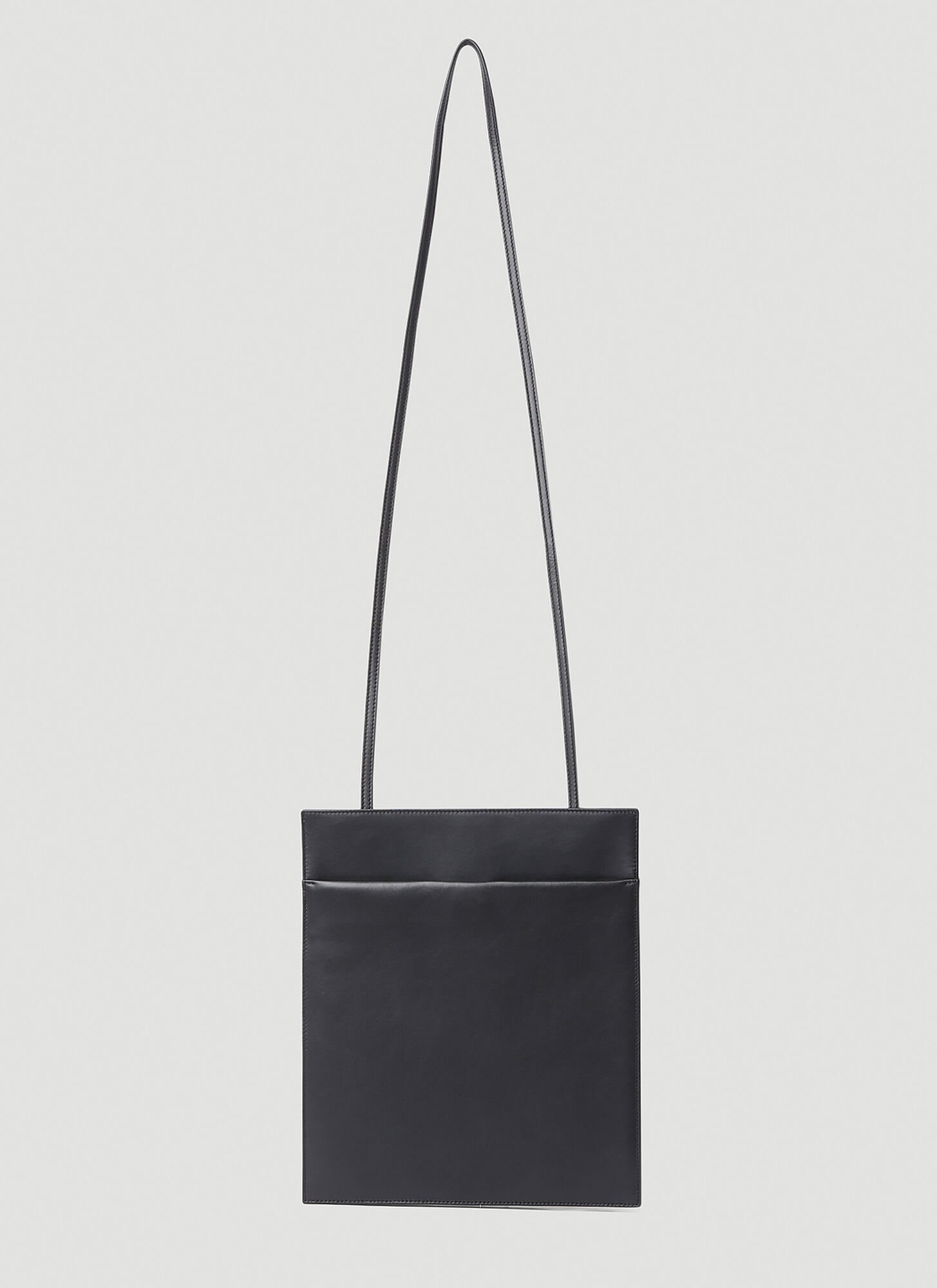 The Row Debee Leather Shoulder Bag In Black