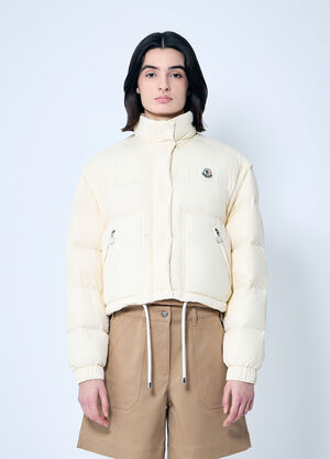 Moncler Selle 2-In-1 Short Down Jacket Beige mon0259003