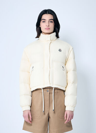 Moncler Selle 2-In-1 Short Down Jacket Beige mon0259003