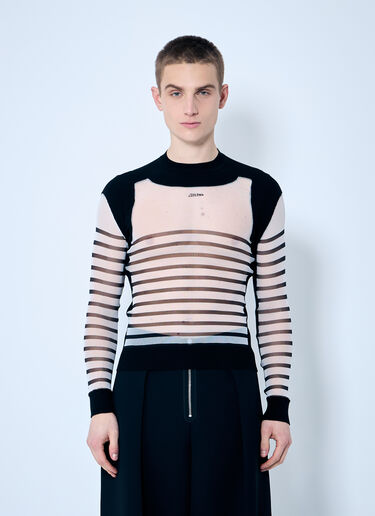 Jean Paul Gaultier Marniniere Mesh And Knit Top White jpg0159004