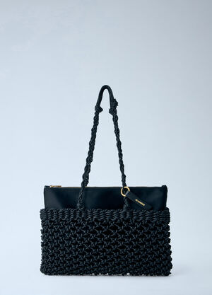 Jil Sander Tangle Net  Cord Shoulder Bag Black jil0265015