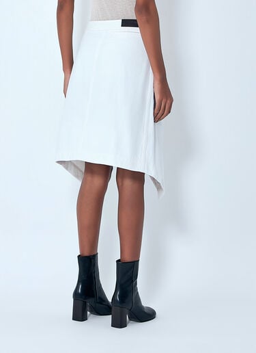 Lemaire Asymmetric Denim Skirt White lem0264009