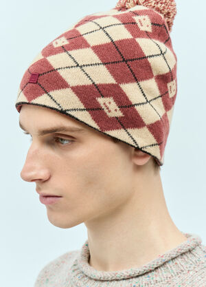 Gallery Dept. Argyle Jacquard Beanie Hat Yellow gdp0158001