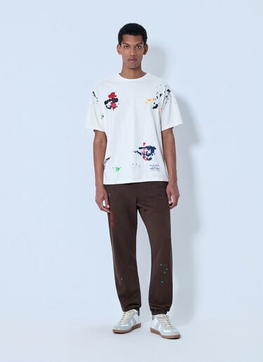 Gallery Dept. Abstract Print Cotton T-Shirt Cream gdp0164006